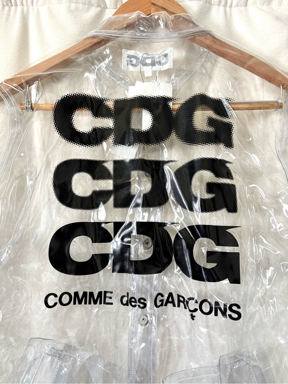 NWT Comme des Garçon PVC Transparent Coach Jacket size S - Picture 5 of 10